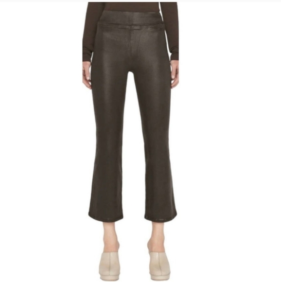 NWT Frame Jet Set Crop Mini Boot Leg Coated Denim Jeans Pants Women's - Picture 3 of 12